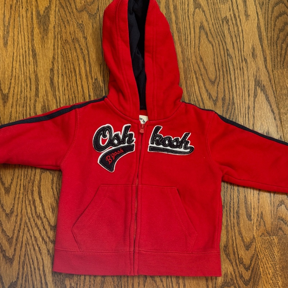 OshKosh B'gosh Red and Black Kids Hoodie